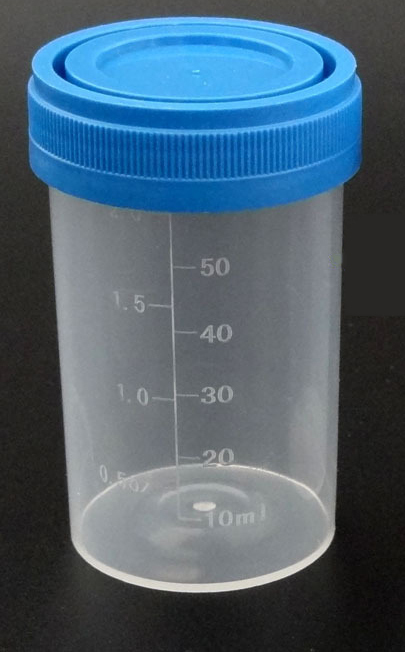 Disposable Specimen Cups Urine Cups 60ml Specimen Containers with Leak Proof Screw on Single