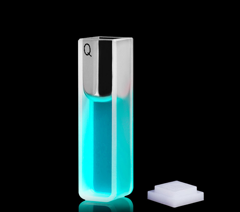 Quartz Cuvette, 2 pcs Standard 10mm 3.5ml Spectrometer Cell , ZY-80503