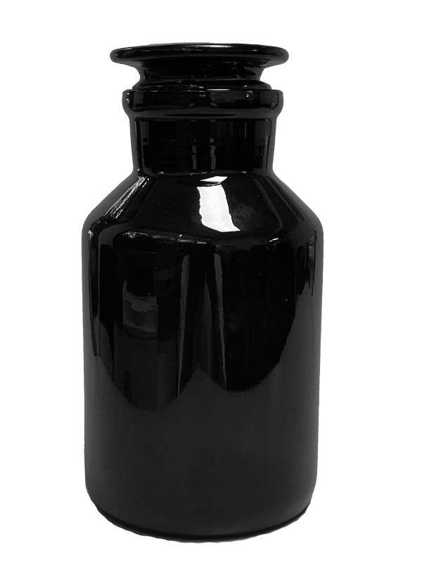 MUHWA 1000ml Reagent High Borosilicate Glass Bottle - Wide Mouth with Stopper, Graduated, Boro 3.3, MH-RG1000