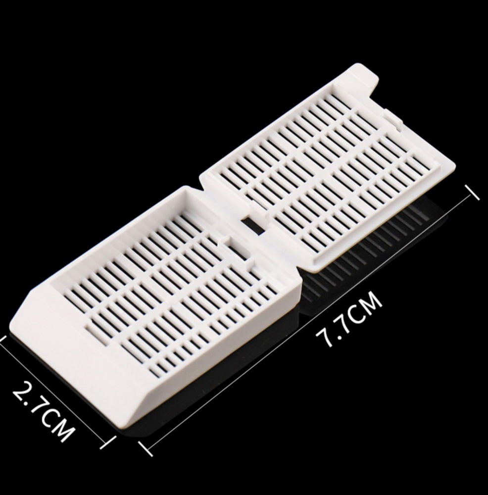 MUHWA White Polyformaldehyde Tissue Embedding Cassettes with Detachable Lid, Pack of 250