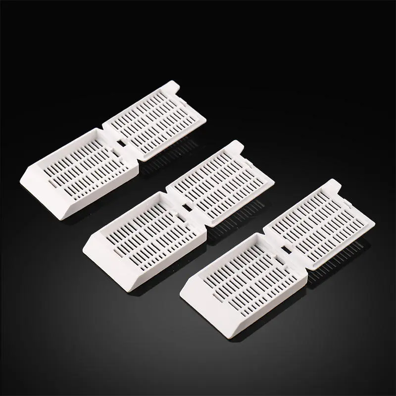 MUHWA White Polyformaldehyde Tissue Embedding Cassettes with Detachable Lid, Pack of 250
