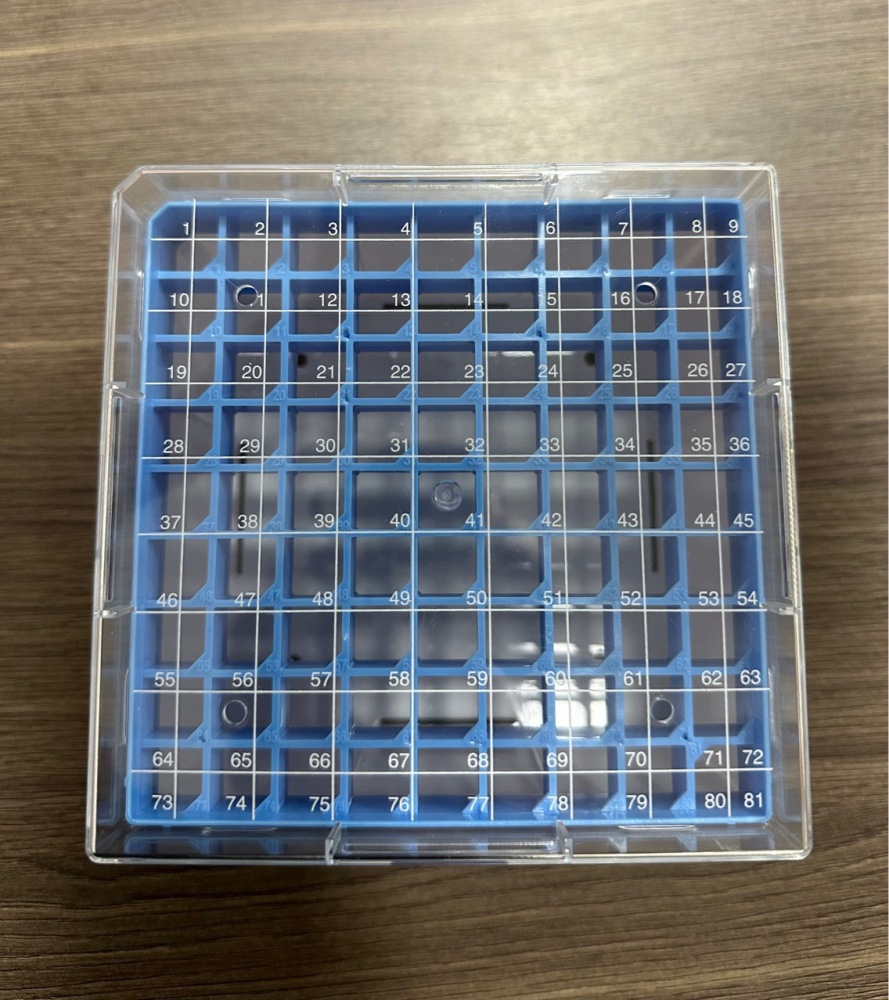 MUHWA Cryo Box for 5.0ml Vials, 81-Place