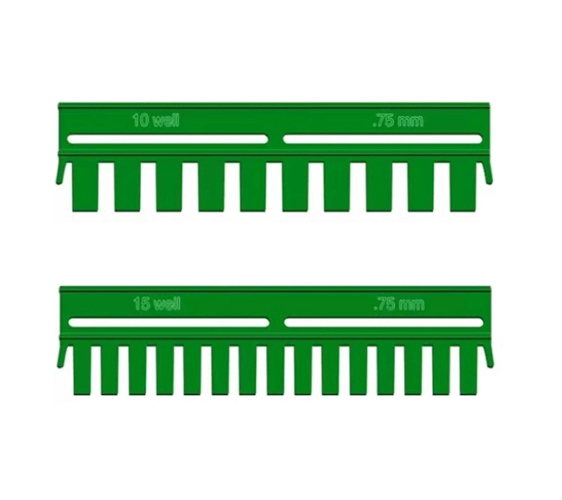 MUHWA combs for Bio-Rad Min-PROTEAN Electrophoresis Cell, use with 0.75 mm glass plates,  Pack of 5