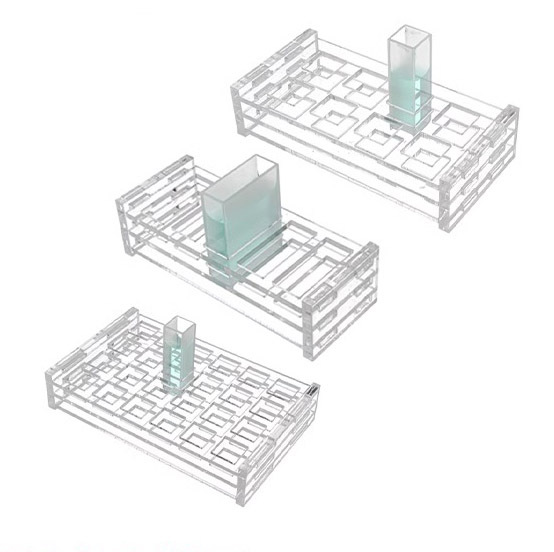 MUHWA Acrylic Cuvette Holder for 5/10/ 20/30/40/50mm Optical Path Cuvette, Pack of One