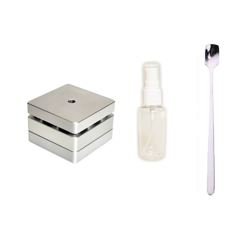 MUHWA 4 Holes Φ10mm Household Manual Pill Presser Molding Mould, Aluminum Alloy Medicine Powder Dies Press Tablet Making Tool