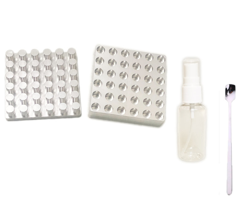 MUHWA 36 Holes Φ10mm Household Manual Pill Presser Molding Mould, Aluminum Alloy Medicine Powder Dies Press Tablet Making Tool