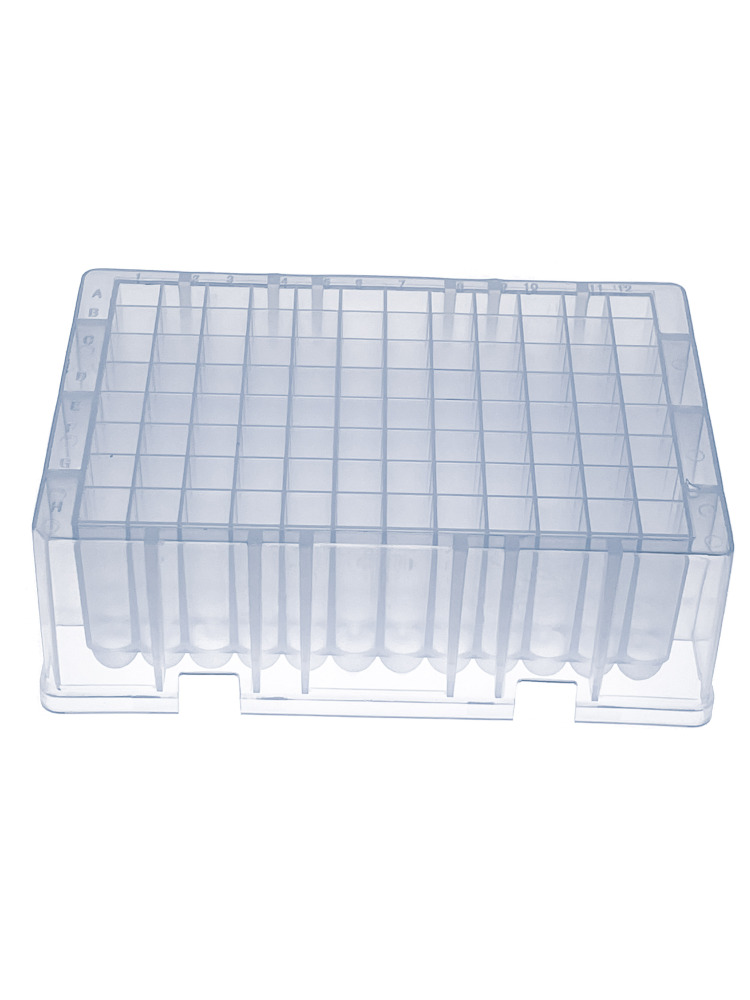 MUHWA 2.2mL Non-Sterile Deep Well Plate with 96 Square Wells & U Bottom - 5 per Bag