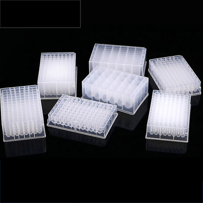 MUHWA 2.2mL Non-Sterile Deep Well Plate with 96 Square Wells & U Bottom - 5 per Bag