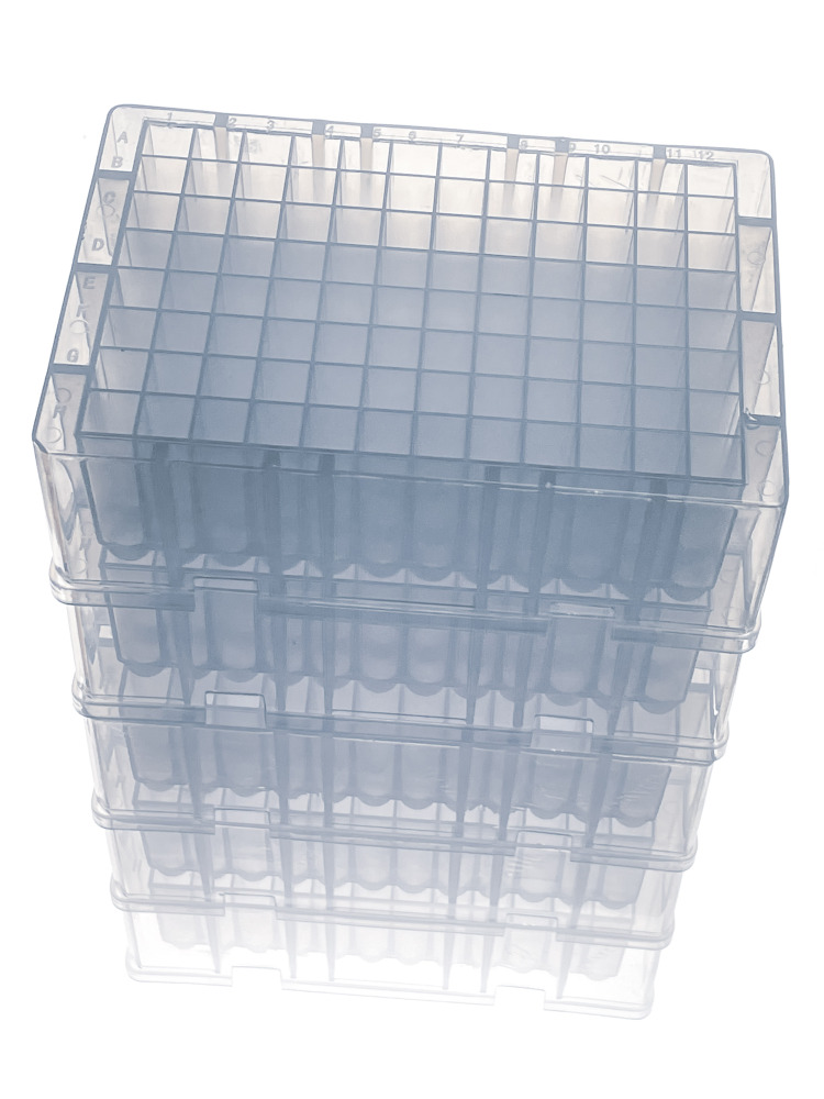 MUHWA 2.2mL Non-Sterile Deep Well Plate with 96 Square Wells & U Bottom - 5 per Bag