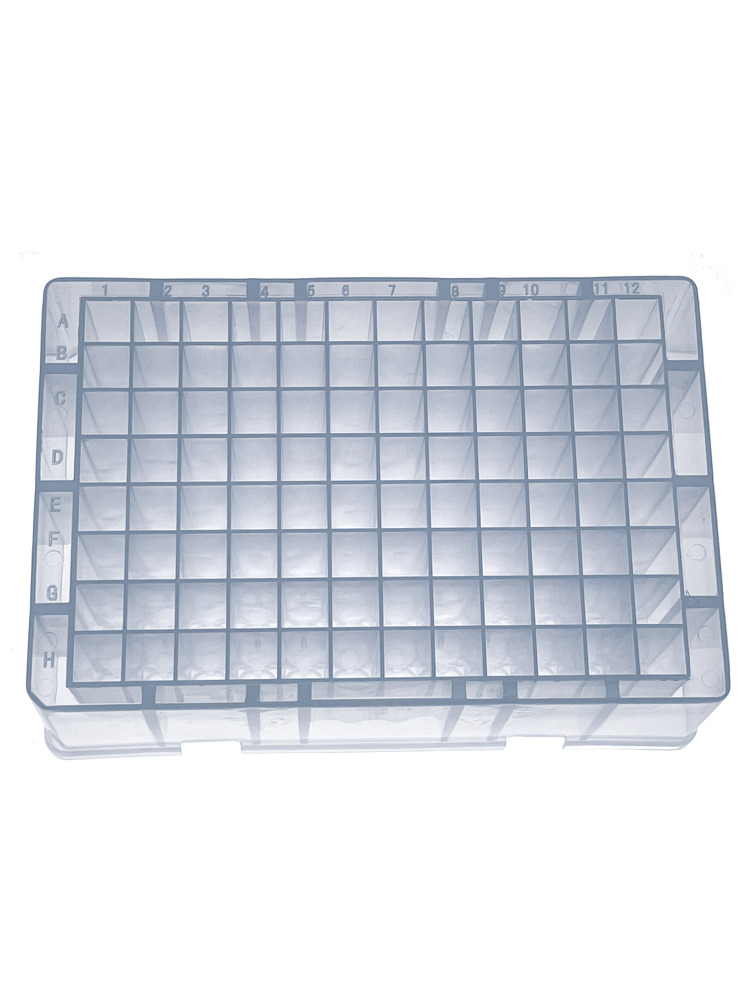 MUHWA 1.2mL Deep Well Plate with 96 Square Wells & U Bottom - 5 per Bag