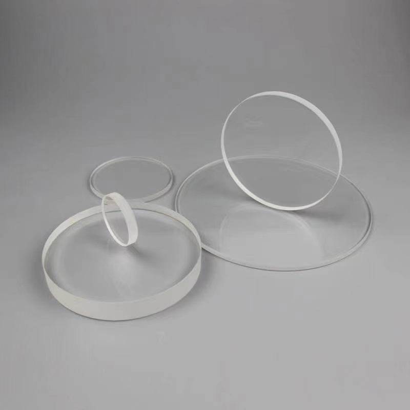 MUHWA JGS2 Quartz Round Glass Slide, 3mm Thickness UV Transparent Quartz Glass, High-transmittance Optical Glass, Customizable