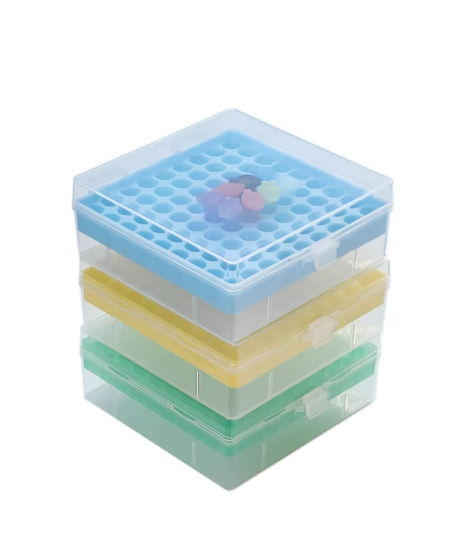 MUHWA 81-Well microtube storage box, for 1.5-2.0 mL tubes
