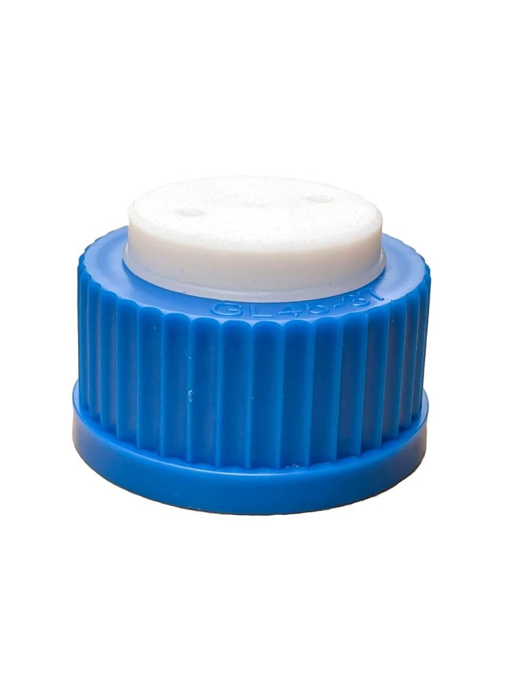 MUHWA GL45 Filling Caps Complete Kit for Glass Bottles, 2- Port Cap with Silicone Plugs, Pack of 2