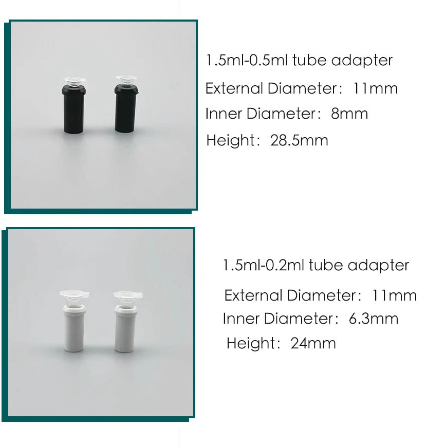 MUHWA Centrifuge Tube Adapter for EP Tubes, 0.2ml/0.5ml to 1.5ml Rotor adapter, 6PCS