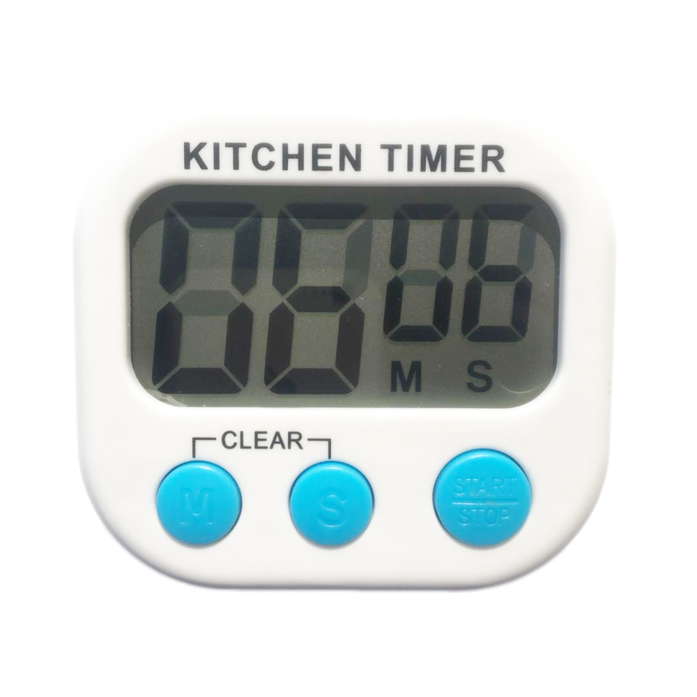 MUHWA Digital Timer, Big Digits, Loud Alarm, Magnetic Backing, Stand, Kitchen Timer, White