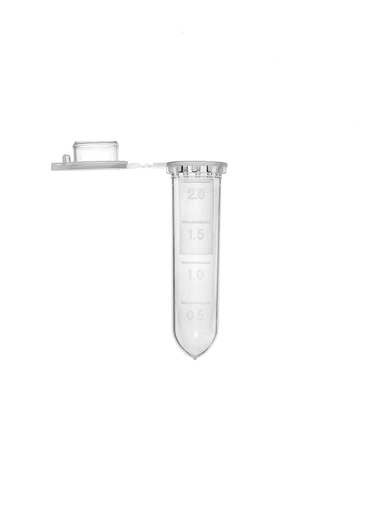 MUHWA 2ml Microcentrifuge Tubes, 500pcs Graduated Micro Test Tubes with Snap Cap, Rounded Microtube Sample Vial for Laboratory