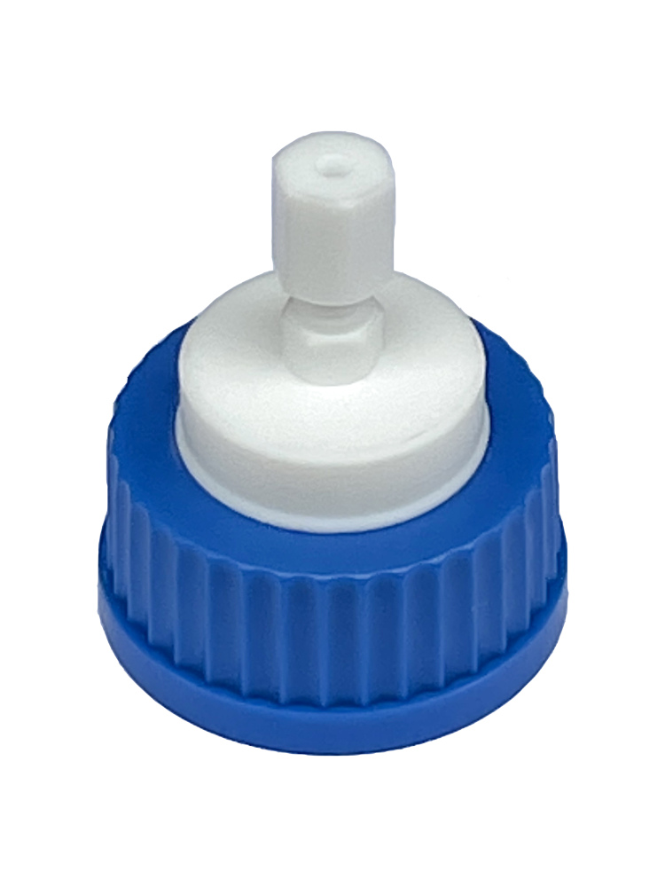 MUHWA GL45 Liquid Chromatography Waste Cap, HPLC Solvent Delivery Caps, PTFE Insert and Fitting