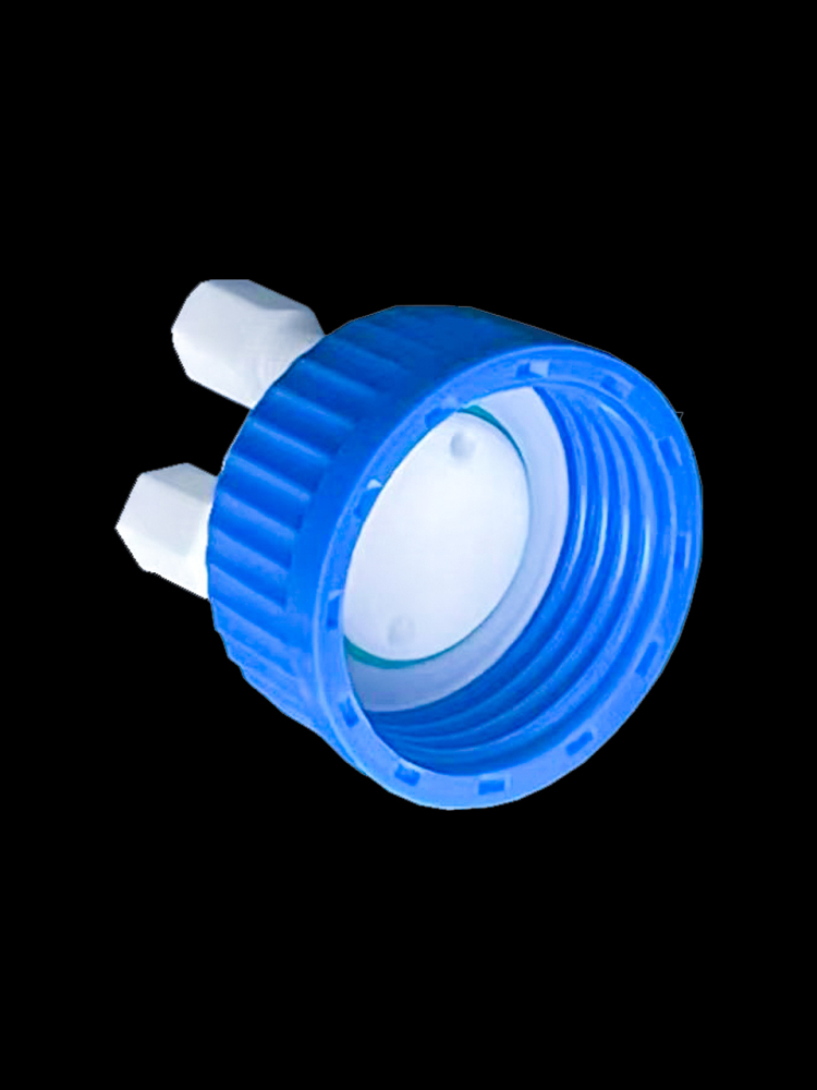 MUHWA GL45 Liquid Chromatography Waste Cap, HPLC Solvent Delivery Caps, PTFE Insert and Fitting