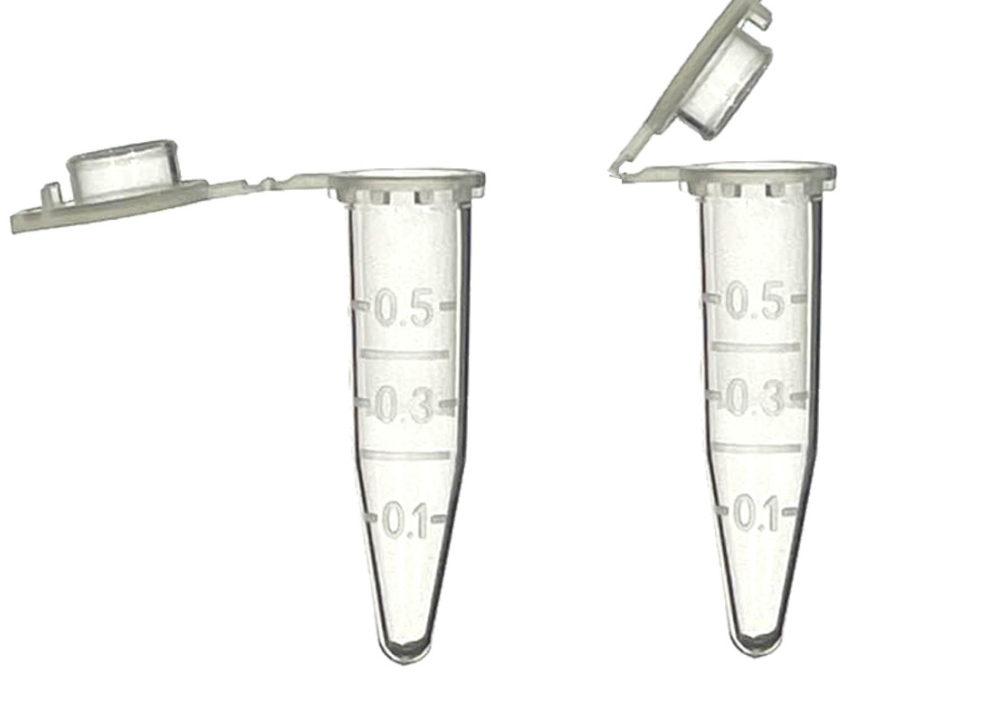 MUHWA 1000PCS Polypropylene Graduated Microcentrifuge Tube with Snap Cap, 0.5ml Capacity Microtubes