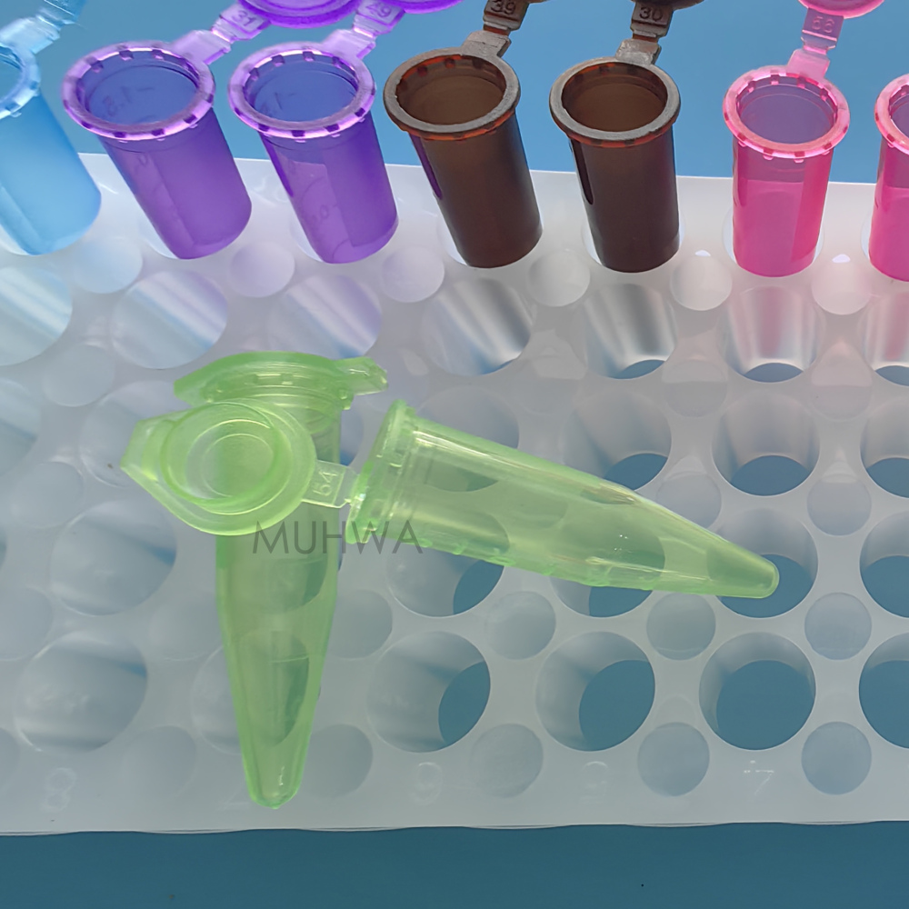MUHWA 500 PCS Polypropylene Graduated Microcentrifuge Tubes with Snap Cap, 1.5ML Micro Test Tubes Conical Microtube Sample Vial for Laboratory
