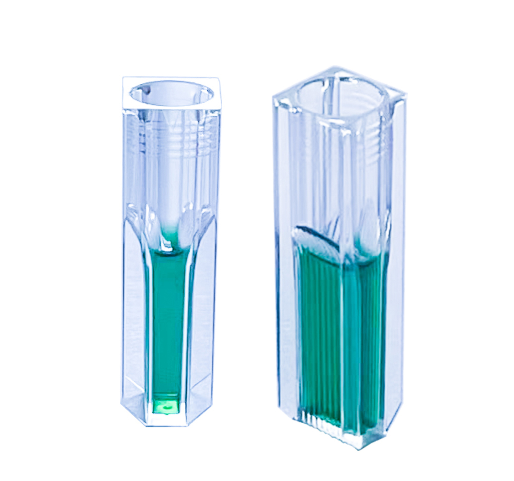 MUHWA 1.5mL Semi-Micro Plastic Cuvette with Round Opening, Polystyrene Cuvette with 2 Clear Sides, Pack of 100