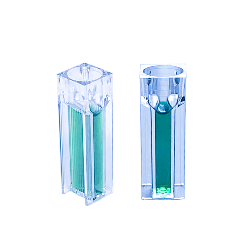 MUHWA 2.5mL Semi-Micro Plastic Cuvette with Round Opening, Polystyrene Cuvette with 2 Clear Sides, Pack of 100