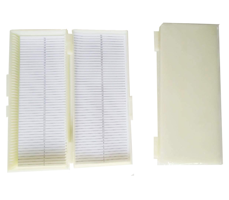 MUHWA 50-Place Microslide Slide Microscope Box Glass Slides Box