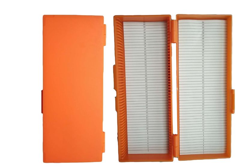 MUHWA 50-Place Microslide Slide Microscope Box Glass Slides Box