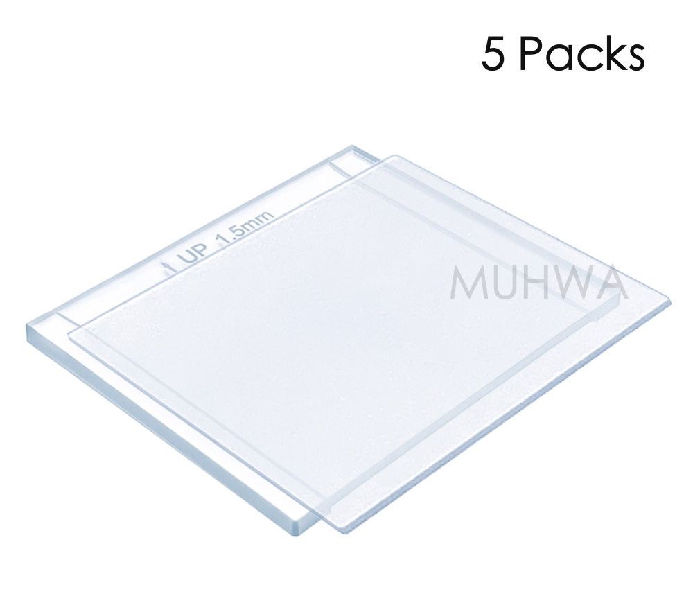 MUHWA Mini-PROTEAN Spacer Plates with 0.75mm/1.0 mm/1.5mm Integrated Spacers and Short Plates, Pkg of 5 Sets
