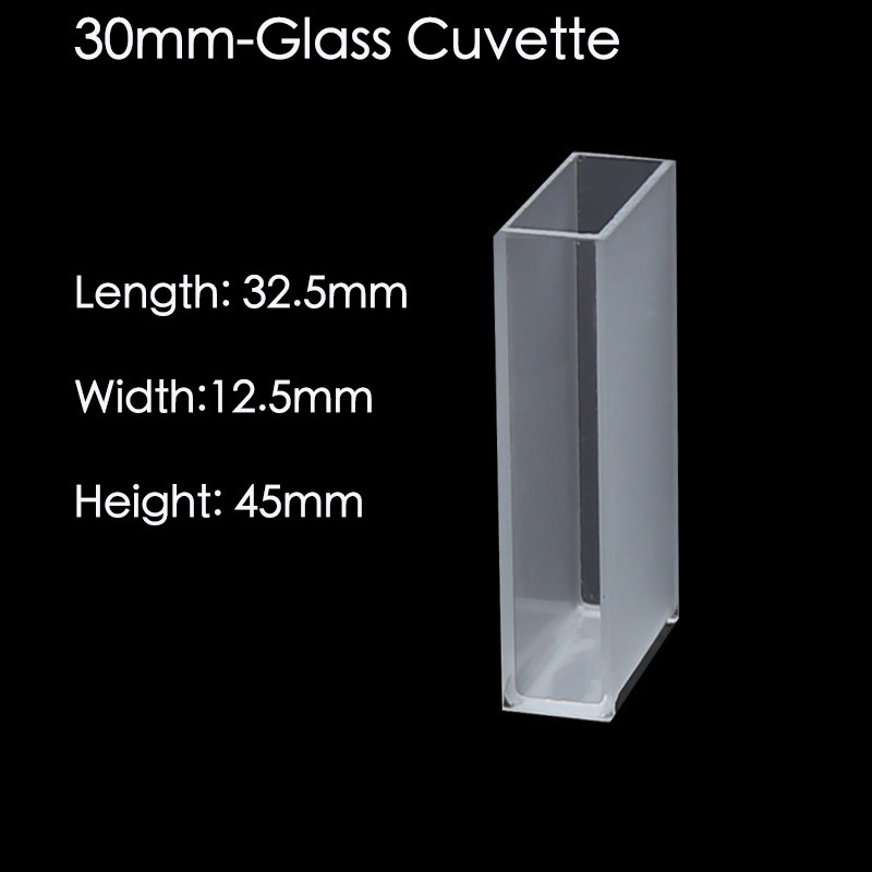 Optical Glass Cuvette, 5/10/20/30/40/50mm Spectrometer Cell Cuvettes 10pcs/box