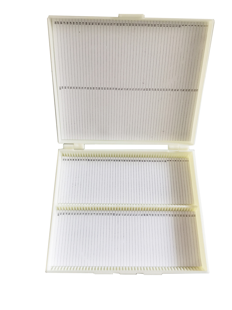 MUHWA 100-Place Plastic Microscope Slide Storage Box