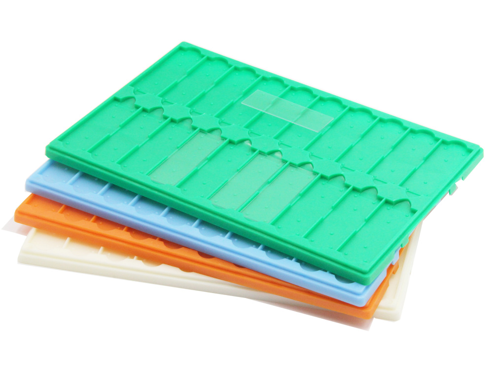 Plastic Microscope Slide Tray - 20 Capacity, Stackable