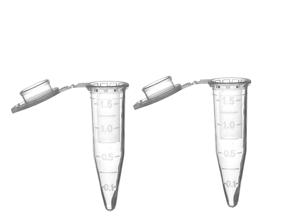 Provette coniche da centrifuga MUHWA da 1,5 ml con tappo a scatto, sterili, senza DNasi/RNasi, microcentrifuga graduata, provette EP, confezione da 500 pezzi.