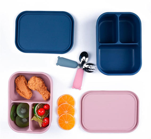 Leakproof 800ml Kids Silicone Bento Lunch Box