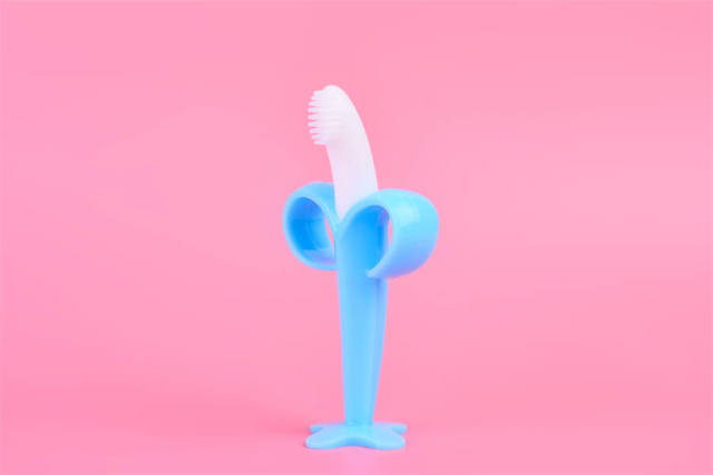 Silicone Banana Baby Teether Toothbrush
