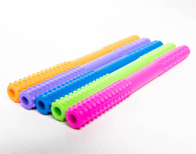 Silicone Tubes Teething Chew Straw Toys for Babies