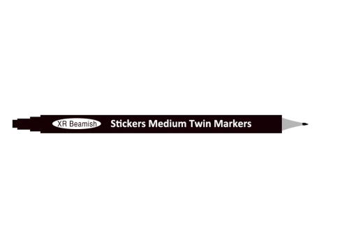 Alcohol Based Medium Twin Marker Pen With 6mm - 8mm Medium Chisel and 1mm Fine Nibs