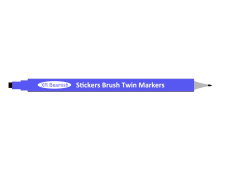 Security Brush Twin Marker Pen / Permanent Paint Marker Pens with Polyester Nib 1mm