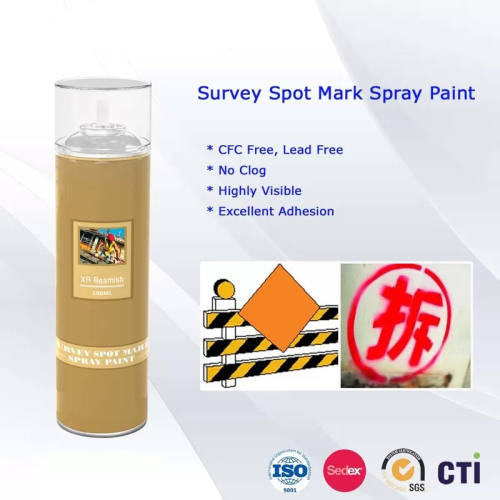 High Visibility Marking Spray Paint No Clog Survey Spot Aerosol Survey Marking Paint 500ml