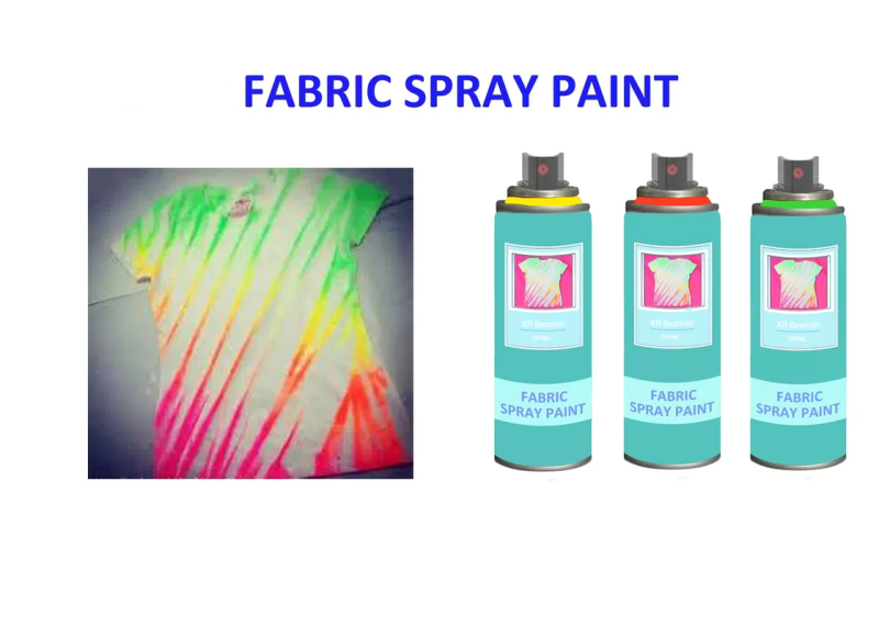 Colorful White Black Silver Fabric Paint Spray for Textile DIY T Shirt Use Eco - friendly