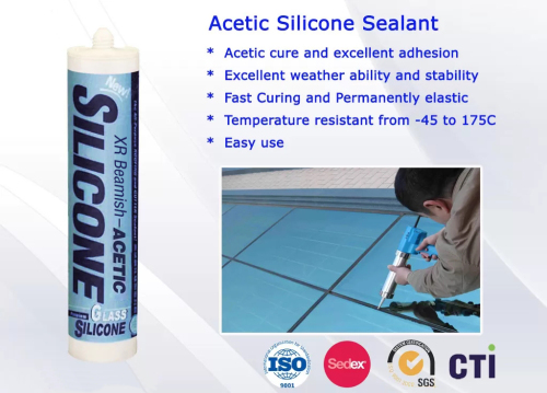 Acetic Silicone Adhesive Sealant Adopting One Part GE Raw Material for Industrial
