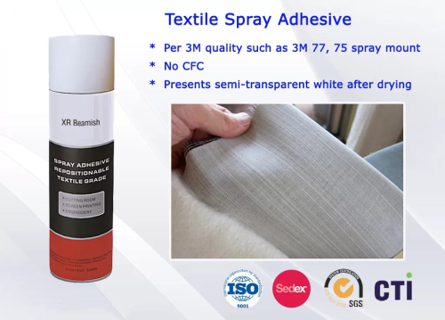 Acrylic Textile Fabric Spray Adhesive / Embrodeiry Adhesive Spray