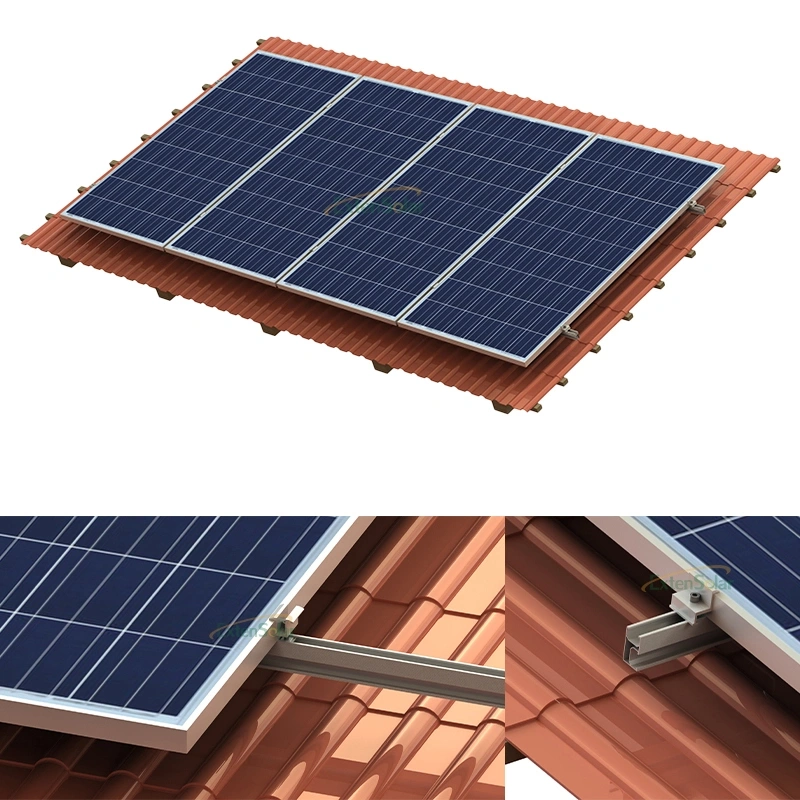 Pitched Tile Rooftop Solar Mounting System