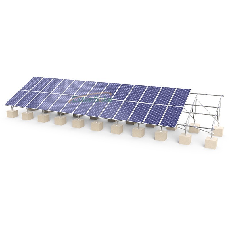 Concrete Foundation Rooftop racking system