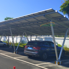 High Quality Carbon Steel Solar Carport Structure Solar Mounting System Bracket Structure Car Parking Lots