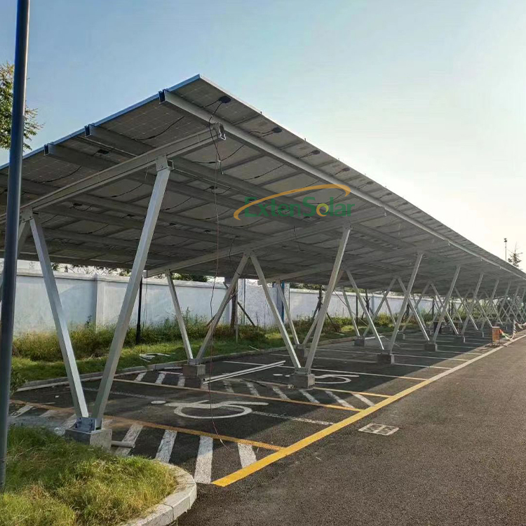 CE Modern Carbon Steel Solar Carport Structure Solar Mounting System Bracket Structure Car Parking Lots