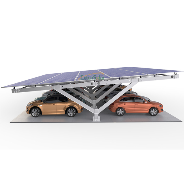High Quality Carbon Steel Solar Carport Structure Solar Mounting System Bracket Structure Car Parking Lots