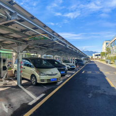 New Design Carbon Steel Solar Carport Solar Canopy Carport Black Solar Carport Mounting System