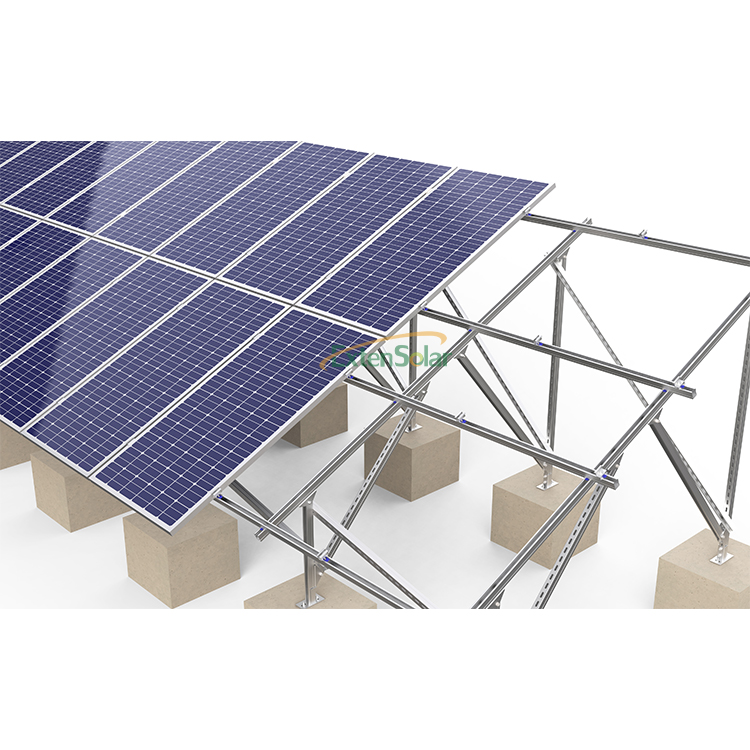 Easy Install Mg-Al-Zn Coating Ground Mounting System Solar Racking ...