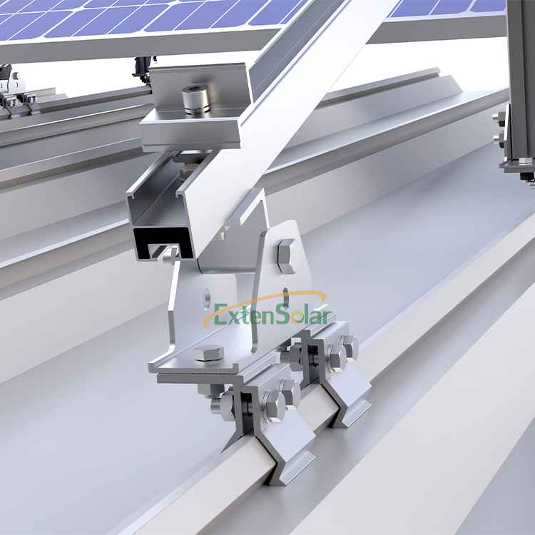 Adjustable Angle Solar Panel Metal Tin Roof Mounting Bracket Pitched Solar Mounting System